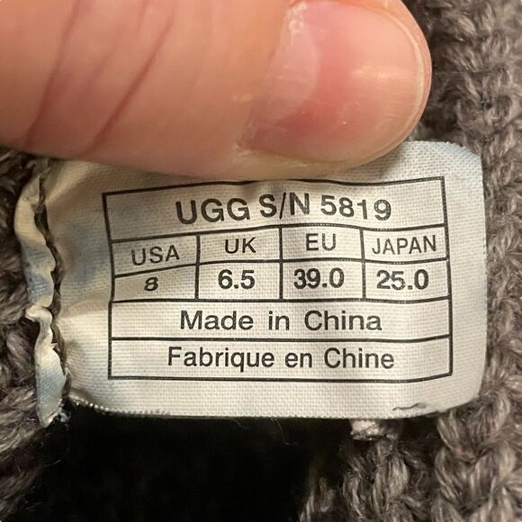 UGG Classic Cardy Tall Triplet Knit Sweater Boots - Picture 7 of 7